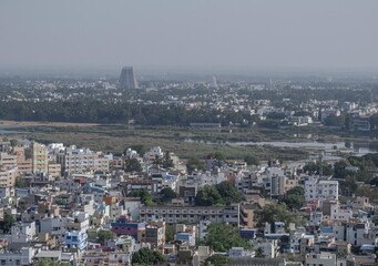 Obraz premium Rock Fort is a historic temple complex in Tiruchirappalli, India.
