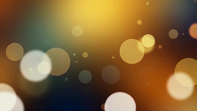 Warm golden light circles drift and pulse across a blurry dark orange gradient backdrop stock video footage