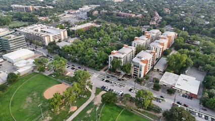 Fototapeta premium Aerial view of apartments