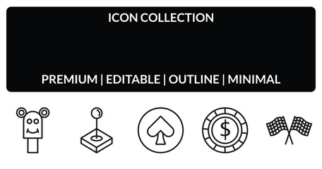 outline icons set - , editable vector for web and mobile © IconArt
