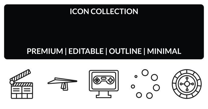 outline icons set - , editable vector for web and mobile