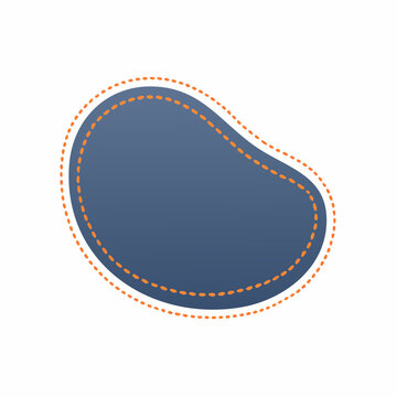 Abstract Blob Shape with Dotted Border