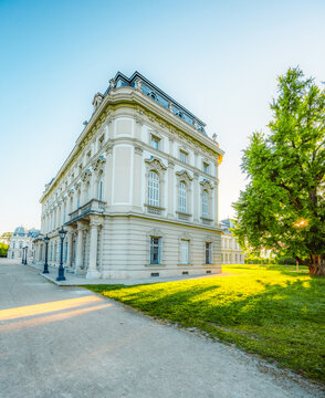 Festetics Palace is located in the town of Keszthely, Zala, Hungary near the Lake Balaton.