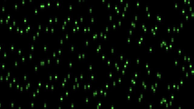 Seamless Loop Matrix Data Rain Glitch Terminal 4K