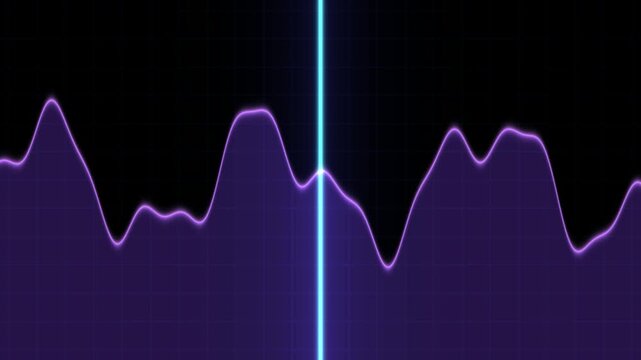 Seamless Loop Cyber Waveform Spectrogram UI 4K