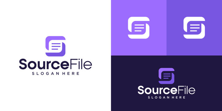 Modern Minimalist S Letter Logo Design With Document and Paper Concept for Data Management, Software Development, and Digital Business Identity