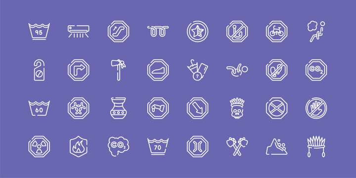 american indigenous outline icon set featuring 95 degrees, or, lost items, indian headdress icons.