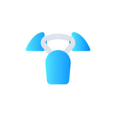 Obraz premium modern surgical headlight icon with blue gradient and soft lighting design