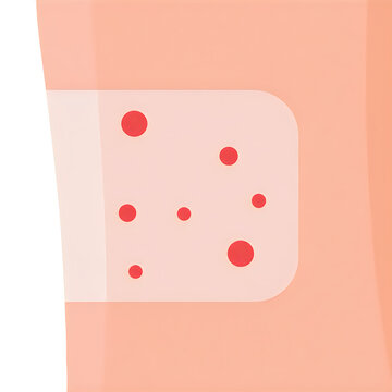 allergy skin test patch with red reaction dots on light skin minimal design