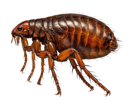 PNG Detailed close-up flea insect