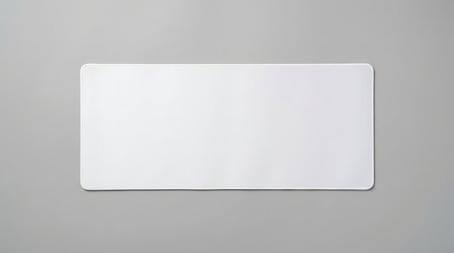Blank gaming mouse pad mat for custom print design mockup template isolated on plain gray background for workspace setup