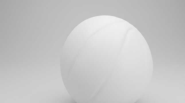 Isolated blank white basketball mockup for custom design branding, empty sports sphere for professional team logos