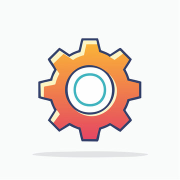 Gear icon with gradient colors