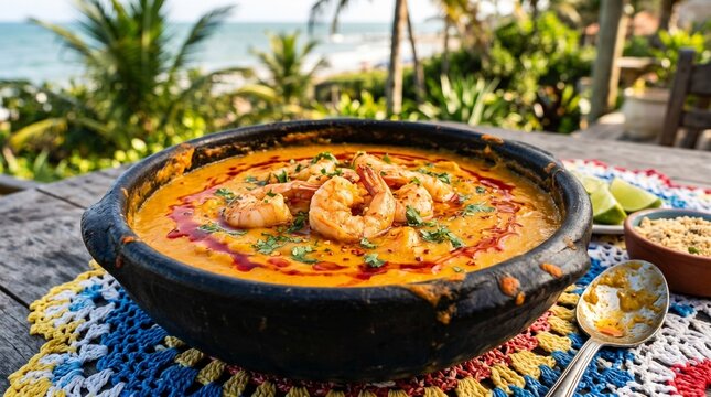 Creamy Brazilian Bobo de Camarao Shrimp Stew with Dend? Oil