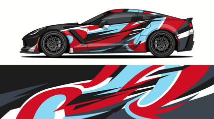 Obraz premium Corvette sports car with flame design.