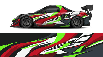 Obraz premium Racing car with colorful design.