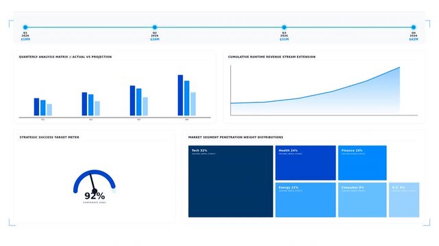 Dynamic motion video showcasing data analysis with animated graphs and charts illustrating trends growth and statistical insights in a professional setting.