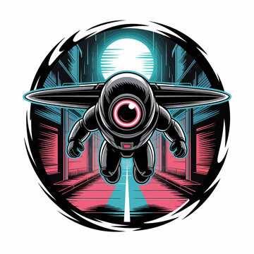 Robot Character With Large Eye Detail.