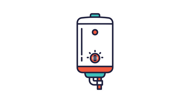 Water heater geyser Line art creative abstract minimal vector.eps