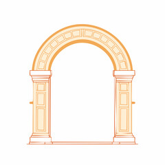 Fototapeta premium Classical Archway Illustration