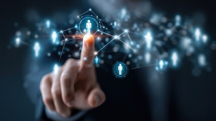 Fototapeta premium Uniting People via Digital Networks and Gestures