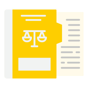 Yellow folder statutory directory book icon