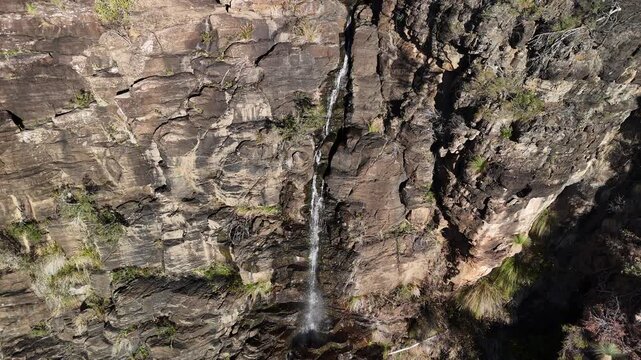 Morialta Conservation Park, Woodforde, Adelaide Hills, South Australia &ndash; 4K Aerial Drone Footage of Rocky Cliffs, Bushland Trails, Waterfall, Wilderness Canyon and Natural Landscape