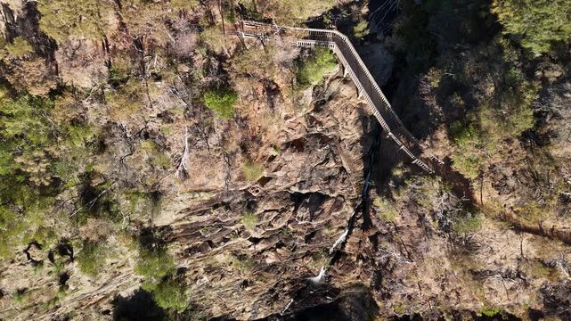 Morialta Conservation Park, Woodforde, Adelaide Hills, South Australia &ndash; 4K Aerial Drone Footage of Rocky Cliffs, Bushland Trails, Wilderness Canyon and Natural Landscape