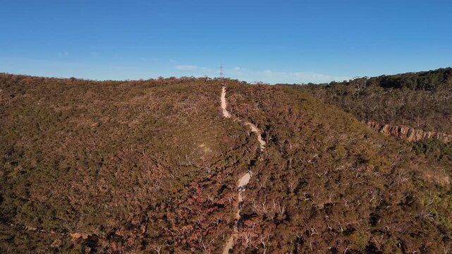 Woodforde, Adelaide Hills, South Australia &ndash; 4K Aerial Drone Footage of Morialta Conservation Park, Rocky Cliffs, Bushland Trails, Waterfall, Wilderness Canyon and Natural Landscape