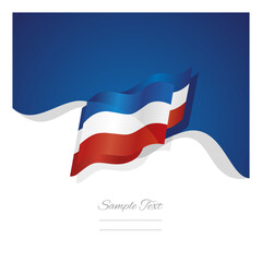 Fototapeta premium New modern abstract France wavy multiple flags. French flag ribbon icon vector illustration isolated on blue white background