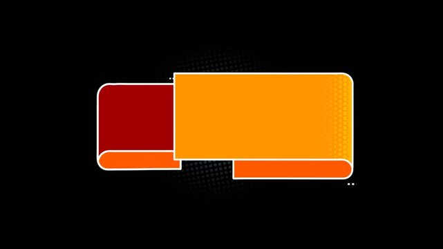 vector flag banner empty space for text pop up reveal titles motion graphic with alpha channel