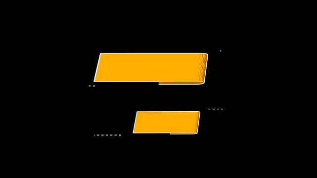 vector flag banner empty space for text pop up reveal titles motion graphic with alpha channel
