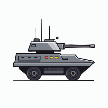 Stylized illustration of a futuristic armored vehicle