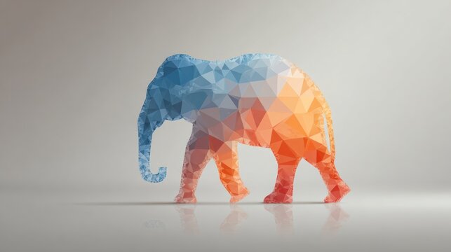 Geometric elephant silhouette