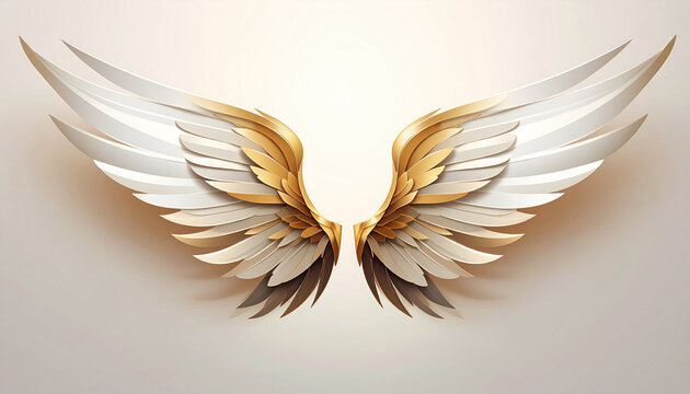 Golden wings symbolizing freedom and protection