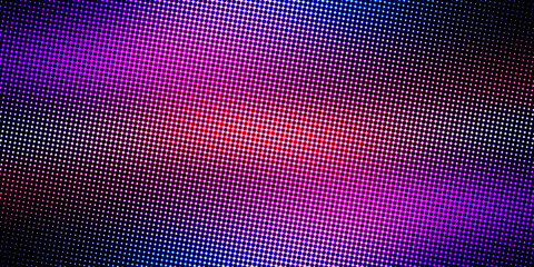 Purple and Blue Gradient Halftone Background with futuristic television screen technology aesthetics, featuring glowing digital display effects, modern LED pixel texture, dynamic cyber gradients © five