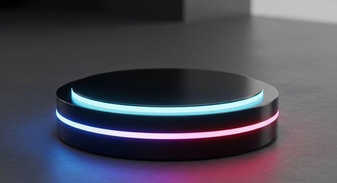 Abstract illuminated pedestal display