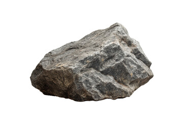 Rough gray granite rock with sharp edges on black background stone grey © PNG House