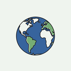Obraz premium Earth Globe Planet World Map.