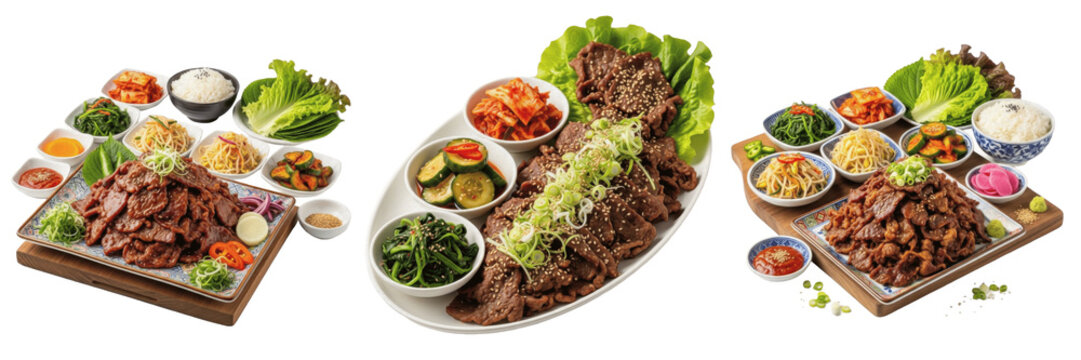Bulgogi marinated beef muscle tissue specimen displaying structural culinary parameters, organic material chemical components, processing features within standard food science reference archive data.