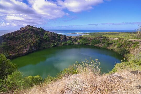 Lagoon in a volcanic crater, Grande Comore, Comoros
