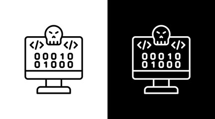 Exploit Outline White Icon Set Design © Zaiva Maysha