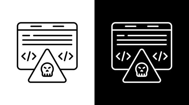 Rootkit Outline White Icon Set Design