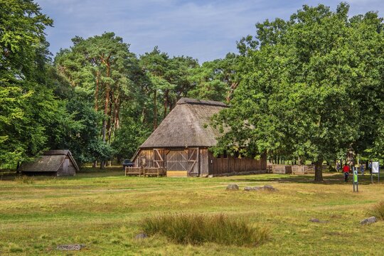 Old sheepfold, Schneverdingen, L&uuml;neburg Heath, Lower Saxony, Germany