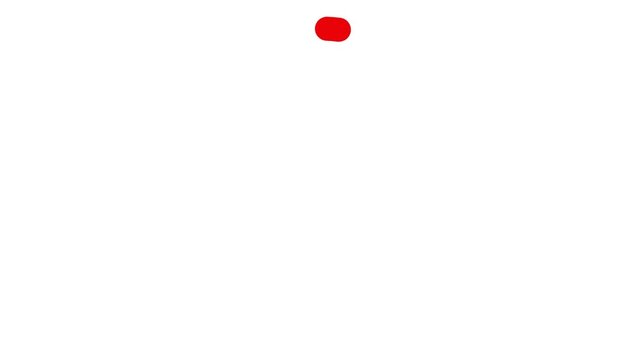 Minimalist Abstract Red Dot on a Pure White Background - Simple Graphic Design Element