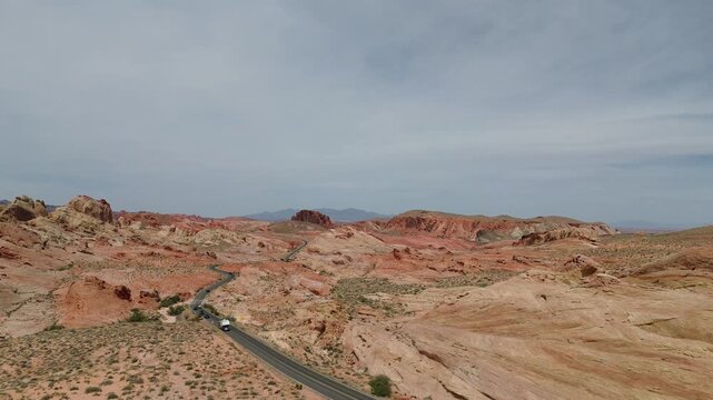 Traffic in Valley of Fire State Park, Nevada