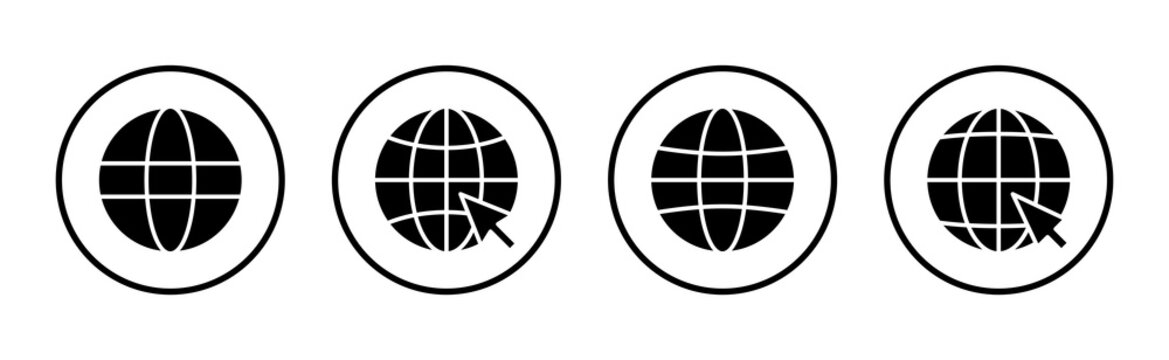 Web icon vector illustration. go to web sign and symbol. web click icon. Global search icon