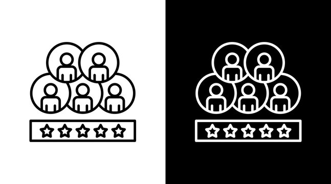 Customer Experience Outline White Icon Set Design