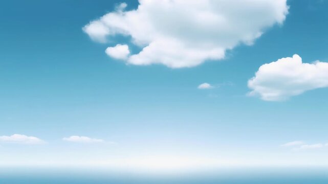 Clear blue sky with a few scattered white clouds
