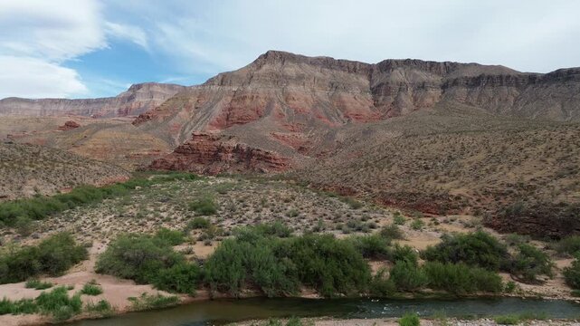 Panorama with Virgin River Canyon - Northern Arizona